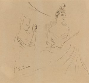 Dwie panie w loży autorstwa Jean Louis Forain
