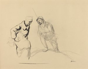 Dwóch żołnierzy, ok. 1930 19141919. autorstwa Jean Louis Forain
