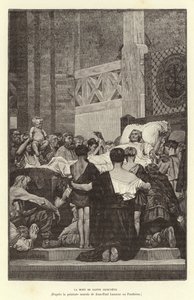 La Mort de Sainte Genevieve. Śmierć św Genevieve, c512 (rycina)