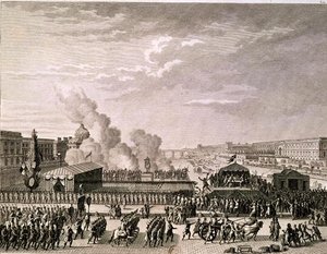Proklamacja niebezpieczeństwa dla Ojczyzny, 22 lipca 1792 r., rycina Pierre Gabriel Berthault (1737-1831) autorstwa Jean Louis Prieur