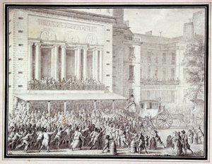 Ludzie zamykający drzwi Opery: 12 lipca autorstwa Jean Louis the Younger Prieur