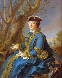 Portret Louise Elżbiety Francji, Infantki Hiszpanii, a następnie księżnej Parmy (1727-1759)"" - Louise Elżbieta Francji (1727-1759), Księżna Parmy - Nattier, Jean-Marc (1685-1766) - 1760 - Olej na płótnie - 40,6x34,9 - Kolekcja prywatna autorstwa Jean Marc Nattier