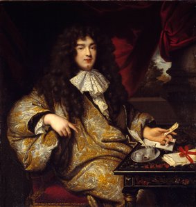 Portret Jeana Baptiste (Jean-Baptiste) Colbert (1651-1690) seigneur markiz de Seignelay, minister marynarki wojennej, syn Colberta. Obraz Marca Nattiera (1642 - 1705) autorstwa Jean Marc Nattier