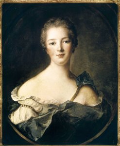 Portret Jeanne Antoinette Poisson, markizy Pompadour (znanej jako Madame de Pompadour autorstwa Jean Marc Nattier