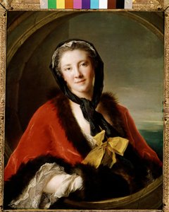 Portret hrabiny Ticino, żony ambasadora Szwecji w Paryżu (iol na płótnie) autorstwa Jean Marc Nattier