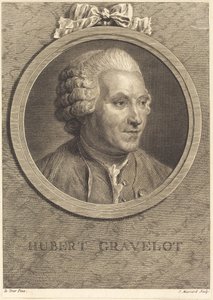 Hubert Gravelot autorstwa Jean Massard after Maurice Quentin de La Tour