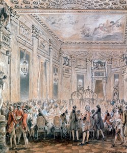 Uczta w Louveciennes, 1771 autorstwa Jean Michel the Younger Moreau