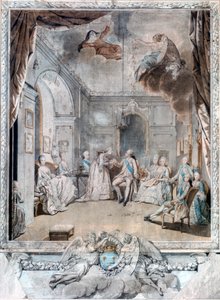Mme Louise żegna się z synem, 1772 autorstwa Jean Michel the Younger Moreau