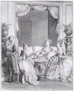 Nie bój się, mój dobry przyjacielu, grawerowany przez I.S. Helman (1743-1809) autorstwa Jean Michel the Younger Moreau