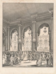 Bal maskowy - Przyjęcie z okazji urodzin Monsiniora Delfina, 23 stycznia 1782 autorstwa Jean Michel Moreau the Younger
