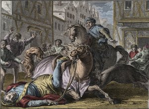 Śmierć Filipa z Francji (1116-1131), Paryż autorstwa Jean Michel the Younger Moreau