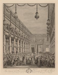 Uczta królewska w Hôtel de Ville, 21 stycznia 1782 r. autorstwa Jean Michel the Younger Moreau