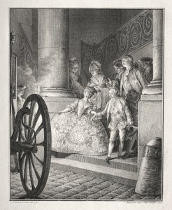 Restive of Breton: Mali chrzestni autorstwa Jean Michel the Younger Moreau