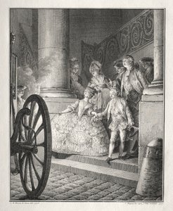 Restive of Bretonne: Mali chrzestni, 1777. autorstwa Jean Michel the Younger Moreau