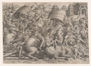 Bitwa przed Troją, 1535-55. autorstwa Jean Mignon