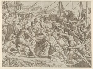 Porwanie Heleny, 1535-55. autorstwa Jean Mignon