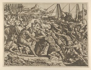 Porwanie Heleny, 1535-55. autorstwa Jean Mignon