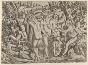 Wyrok Paryża, 1535-55. autorstwa Jean Mignon