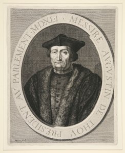 Augustin de Thou, przewodniczący parlamentu paryskiego od 1535 do 1544 r autorstwa Jean Morin