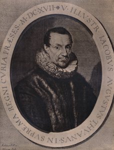 Jacques Auguste de Thou, francuski historyk i kolekcjoner książek, XVII wiek 1894 autorstwa Jean Morin