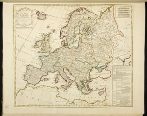 Mapa Europy autorstwa Jean Palairet