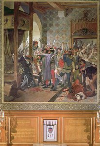 Etienne Marcel (zm. 1358) chroniący Delfina przed mafią w 1358 roku autorstwa Jean Paul Laurens
