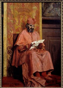 Kardynał. Obraz Jeana Paula Laurensa (1838-1921) autorstwa Jean Paul Laurens