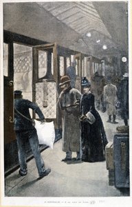 Wyjazd na nocny pociąg na Gare de Lyon - rysunek Sinibaldi autorstwa Jean Paul Sinibaldi