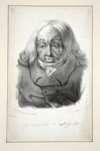 Portret Talleyranda, lat 79, wyd. 1835 (grafika) autorstwa Jean Pierre (after) Dantan
