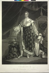 Król Francji Karol X (akwatinta)