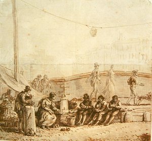 Sprzedawca kawy na Pont-Neuf, 1819 r.