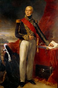 Portret u stóp Etienne Jacques Joseph Alexandre Mac Donald, książę Tarentu, marszałek Francji (1765-1840) Obraz Jean Sebastien Rouillard (1789-1852) 1837 nd. 2,23x1,43m