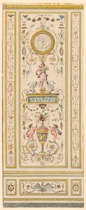 Rysunek, panel ozdobny, 1775-1800 autorstwa Jean Simeon Rousseau