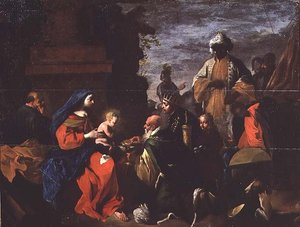 Pokłon Trzech Króli, ok. 1640-45 (olej na desce)