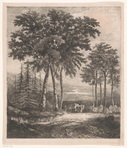 Krajobraz z wozem konnym autorstwa Jean Théodore Joseph Linnig