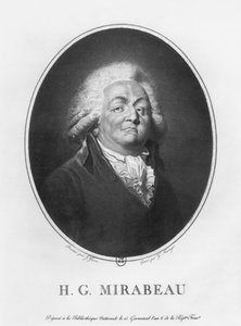 Honore Gabriel Riqueti, hrabia de Mirabeau, grawerowane przez Frantza Gabriela Fiesingera (1723-1807) 1797 (lito) (fot. bw)