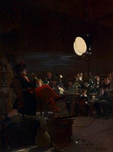 Nocna klasa, ok. 1881 (olej na płycie drewnianej)