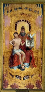 Poliptyk Anchin: „”Trójcy””” Część środkowa. Obraz na drewnie Jeana Bellegambe (1470-1535) 162x 75 cm