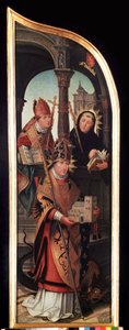 Lewy panel tryptyku Zwiastowania (Zwiastowanie). Obraz na drewnie Jeana Bellegambe Starszego (1470-1534) wym.103 x 33 cm Sankt Petersburg, Muzeum Ermitażu autorstwa Jean the Elder Bellegambe