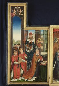 Poliptyk Gloryfikacja Trójcy Świętej, tablica opatów, 1509-15