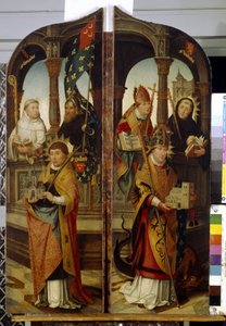 Św. Trond i Św. Guillaume. Twarde panele tryptyku (św. Trudo i św. Guillaume. Dwie boczne panele tryptyku). Obraz Jean (Jehan) Bellegambe (Belgamb, Belgand) (1470-1534), olej na płótnie