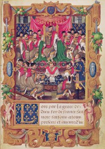 Henryk II przewodniczy zebraniu kapituły francuskiego zakonu rycerskiego Saint-Michel
