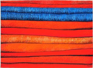 Marokańskie tkaniny 3, 2013 (gwasz na papierze)