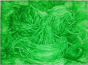 Wool Green, 2013 (gwasz na papierze)