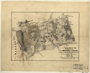 Mapa topograficzna części "The Manor of Leeds" należącej do pułkownika M.G. Harmana ze Staunton, Va. LOC 2005625200 autorstwa Jedediah Hotchkiss