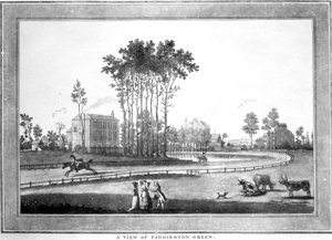 Widok Paddington Green, 1782-3 (akwatinta) autorstwa Jefferyes Hammett O