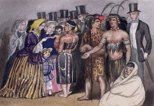 Spotkanie z Zulusami w Londynie, 1853 autorstwa Jemima Blackburn