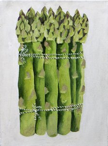 Szparagi, 2013 (akryl na płótnie) autorstwa Jennifer Abbott