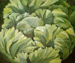 Kapusta, 2013 (akryl na płótnie) autorstwa Jennifer Abbott
