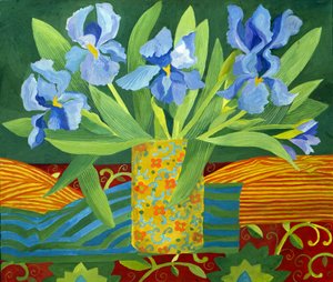 Iris, 2014 (akryl na płótnie) autorstwa Jennifer Abbott